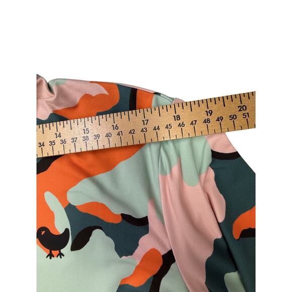 Bad Birdie Powell Quarter Zip Golf Pullover Pink Green Orange Men Size M - Picture 8 of 16